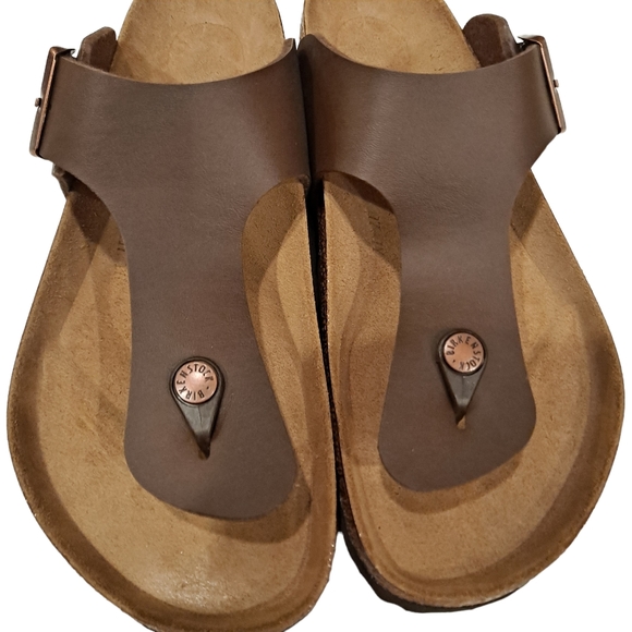 Birkenstock Ramses Dark Brown Birko Flor Thong Sandals Women's sz10 Men'… - Picture 7 of 7